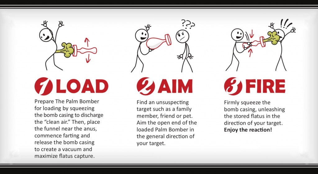 The Palm Bomber - Load, Aim & FIRE! Your Farts